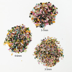 Natural Crystal Rainbow Tourmaline Crystal Chips Raw Stone Polished Planter Fish Tank Landscape Stone Ornament Manufacturer Wholesale