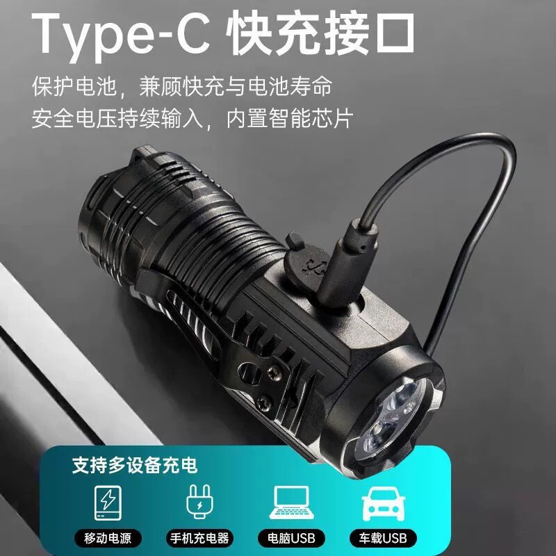 三つ目の小さなモンスター強力な光懐中電灯ミニ長寿命多機能充電式マグネット付き防爆緊急|undefined