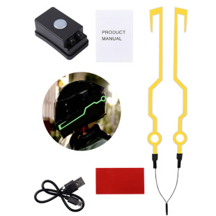 PET material third generation USB long endurance waterproof luminous helmet strip one drag two waterproof motorcycle helmet light strip