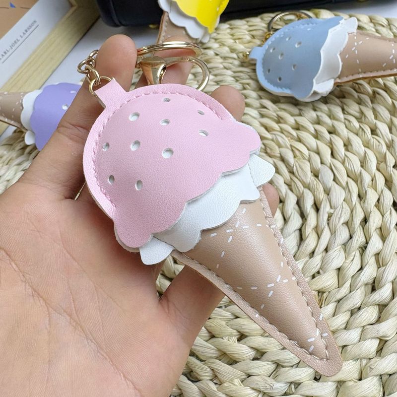厂家直销可爱少女心冰淇淋钥匙扣百搭包包挂件萌趣冰淇淋挂饰可爱|undefined