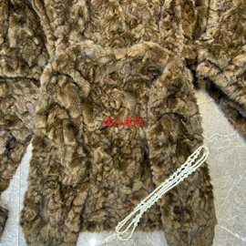 法式复古短外套冬上领气质新图片色针织面料聚酯纤维