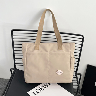 Bag Women's 2024 Autumn and Winter New Japanese Tote Bag Canvas Commuter Large Capacity Shoulder Handbag College Student Book
