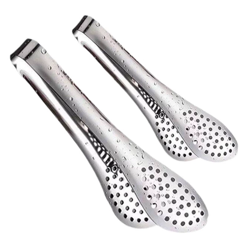 Нержавеющая сталь красный клей тонкий зажим для еды стейк зажим для еды