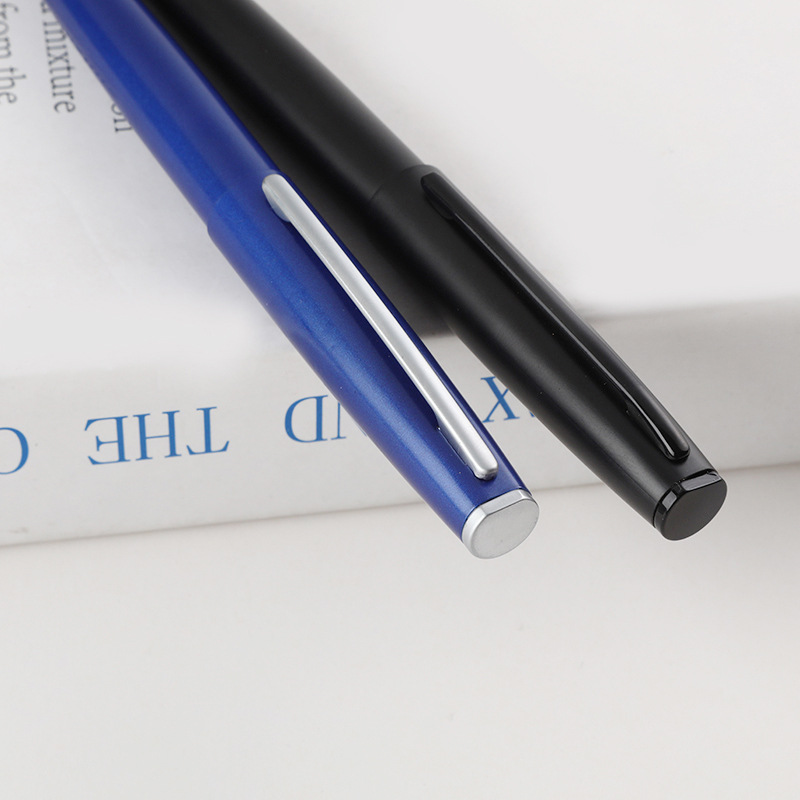 Bolígrafo de firma de metal de alta calidad comercial matte textura polirido bolígrafo neutro negro bolígrafo publicitario regalos grabado