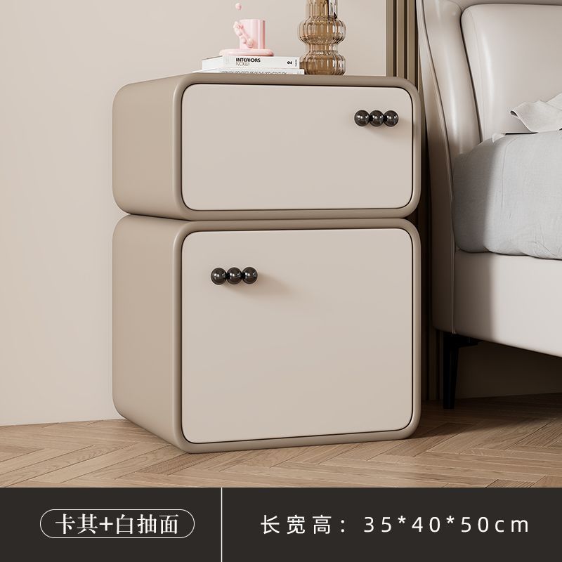 카키 화이트 컬러 블록