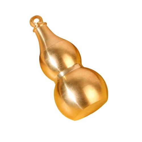 Pure brass top opening small gourd with cinnabar Pixiu keychain top opening hollow gourd jewelry accessories