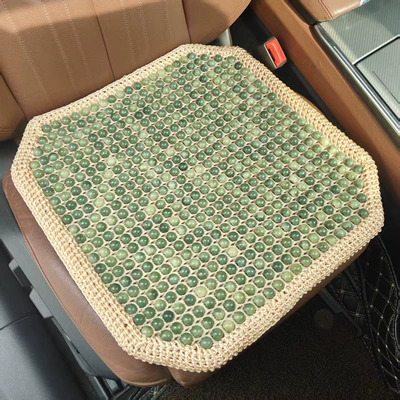 Cool pad Seat Cushion Summer Bead - golden-green-resin-jade-large-bead-square-mathand-hook-edge