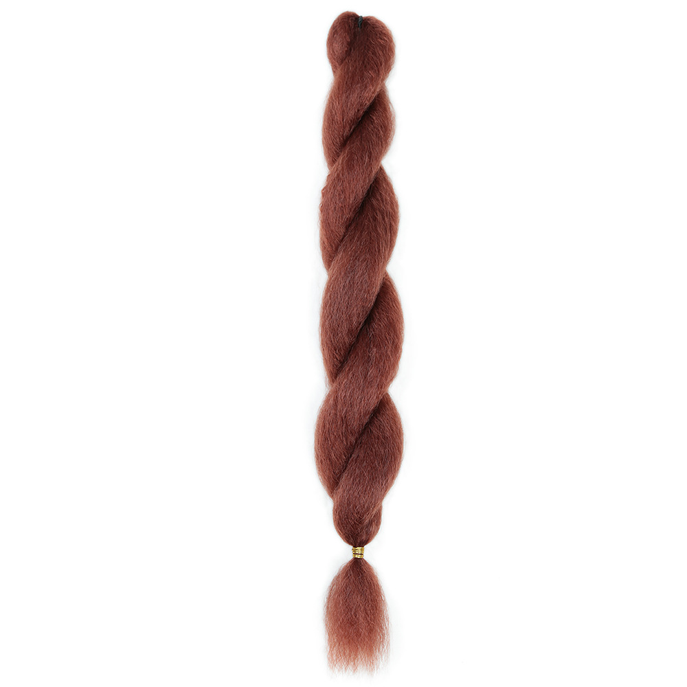 Peruica de trenza africana colorida de cabello de seda de baja temperatura 26 pulgadas de trenza de trenza grande trenza