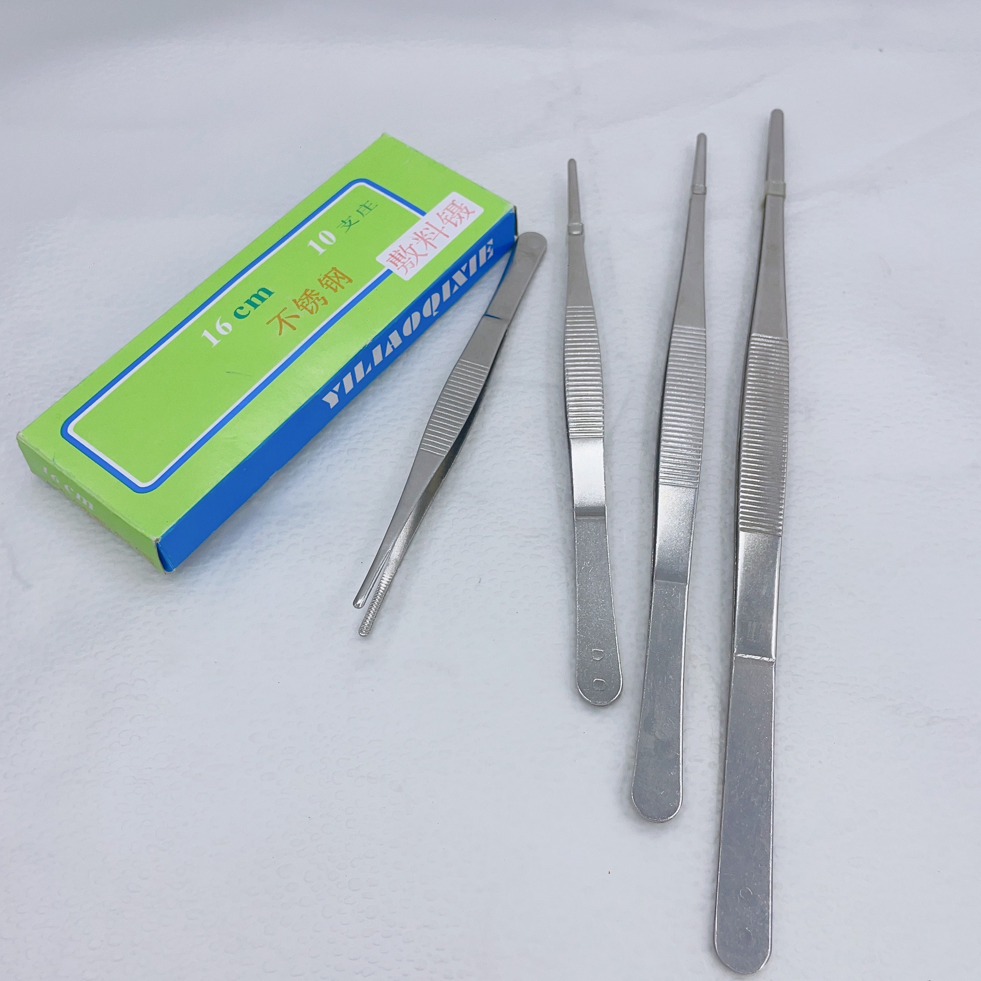 不锈钢镊子解剖镊尖头镊125mm尖嘴镊有齿镊实验室镊剥洋葱夹持钳