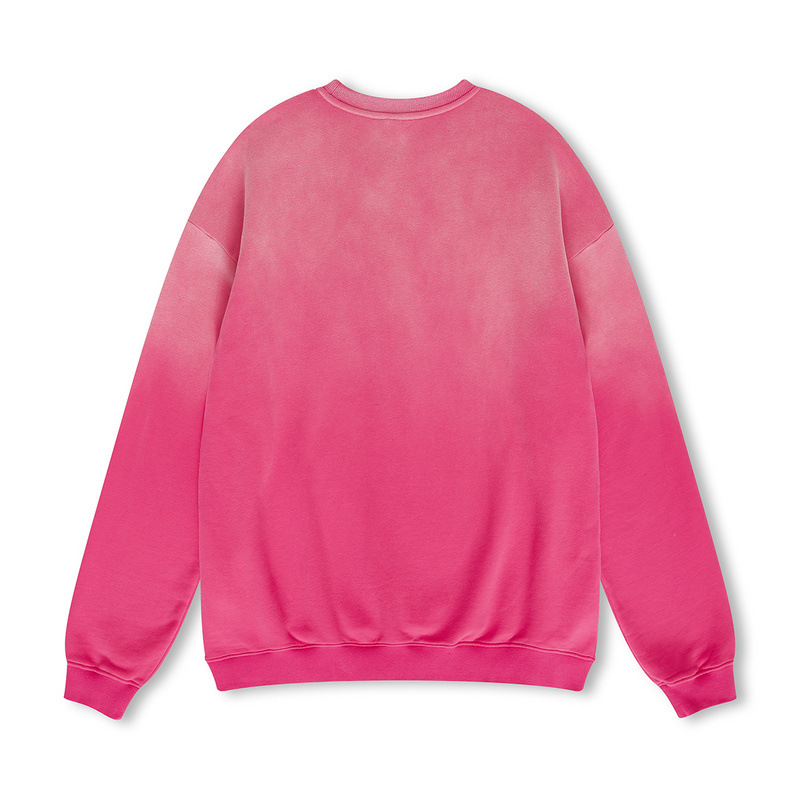 Erkek Giyim ana cadde 400G fırçalanmış peluş degrade sprey maymun zanaat yuvarlak yaka uzun kollu sweatshirt_voghion.com