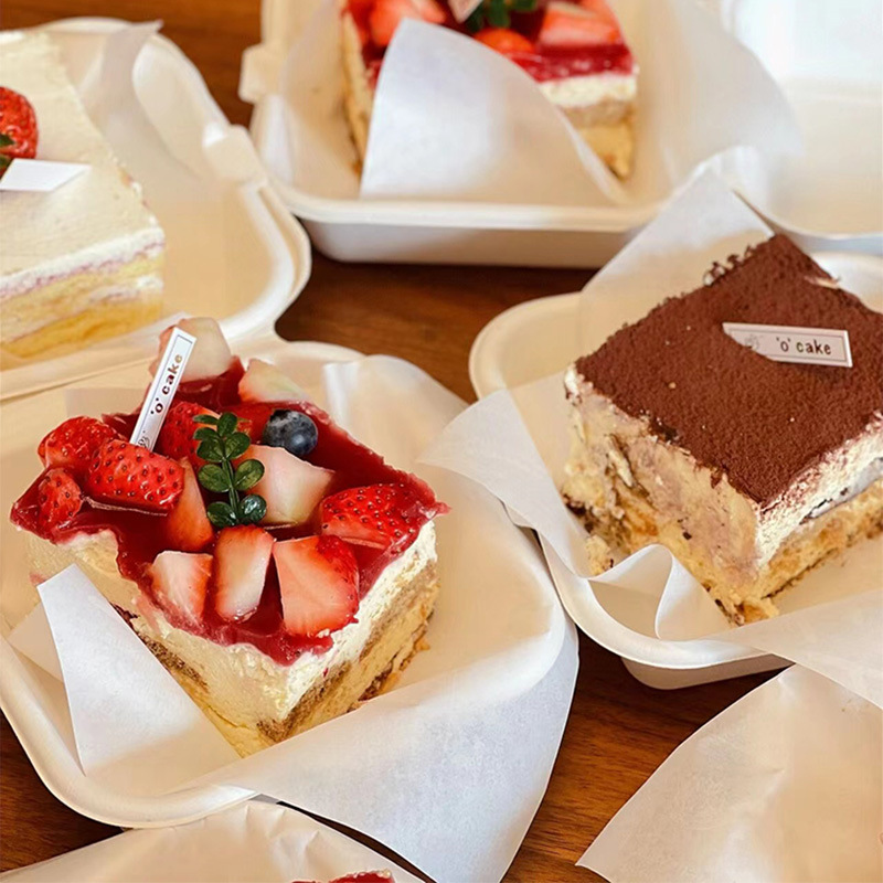 莓果提拉米苏包装盒日式便当一次性盒甜品打包盒切块切件蛋糕盒子