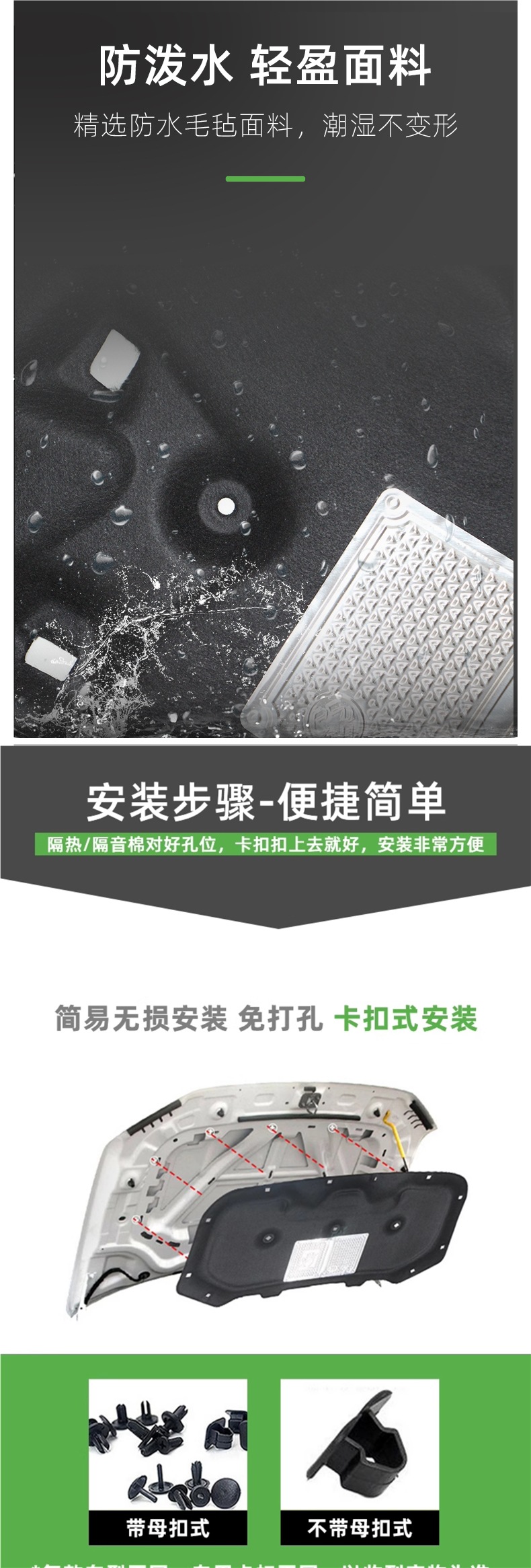 Fenglanta Hood Sound Insulation Cotton Is Suitable for Toyota Corolla Ruiyang Engine Hood Sound Insulation and Heat Insulation Cotton