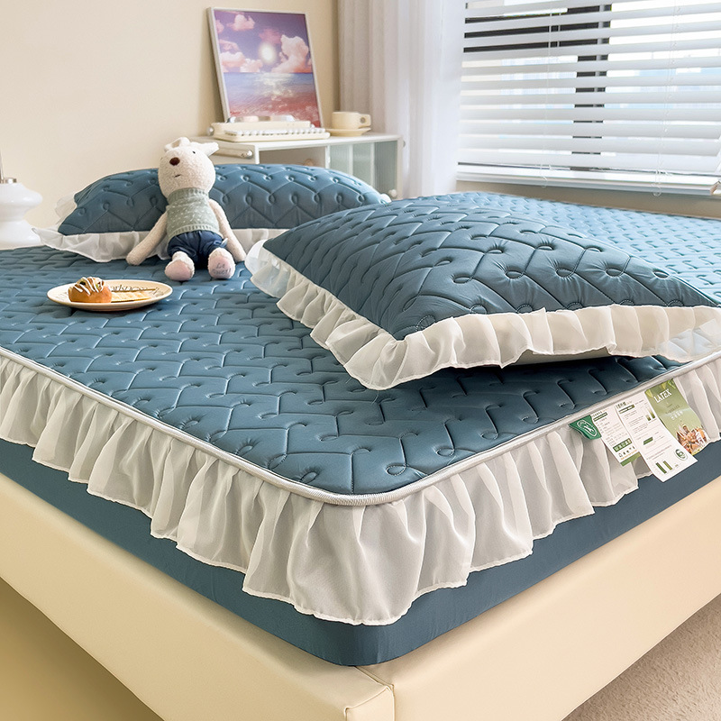 Summer silk mat, set, sheet, 3 piece set, washable