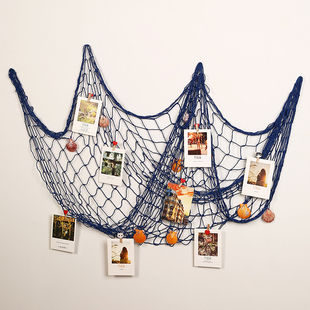 ✅ Fishing Net Photo Wall Polaroid Living Room Hanging Photo Creative Display Wall Kindergarten Theme Message Wall Layout