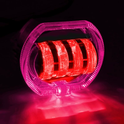Motorcycle headlights, headlights — motorcycle modified LED headlight built-in - main-light-white-yellow-pink-aperture-red-devil-eye
