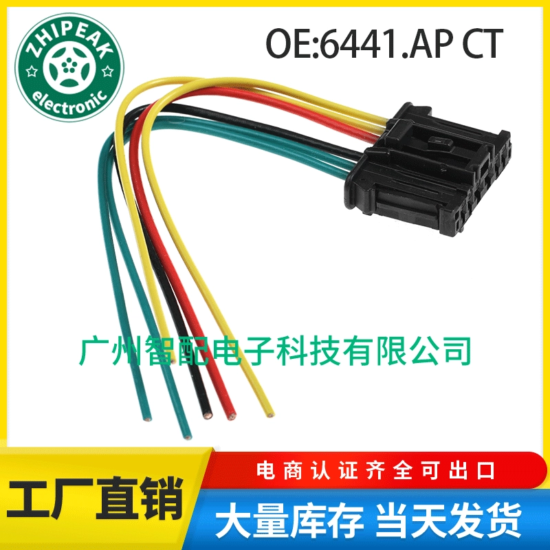Трансграничные автозапчасти на складе поставляют 6441.AP CT для штепсельной вилки сопротивления воздуходувки автомобильных аксессуаров Peugeot 206