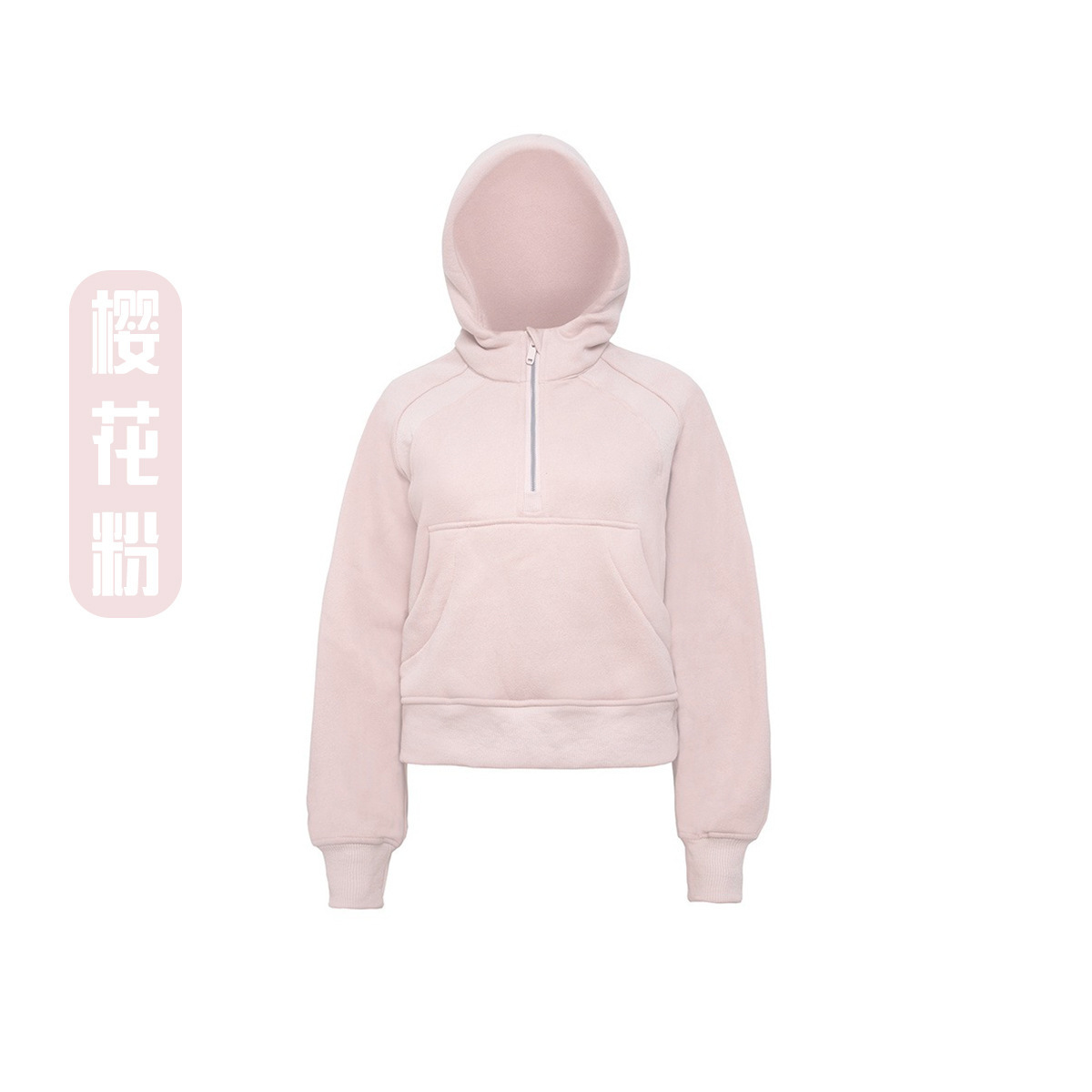 2025 medio cremallera alta camisa de cuello alto para mujeres otoño y invierno nueva ropa exterior calentadora de lana gruesa chaqueta deportiva image 9