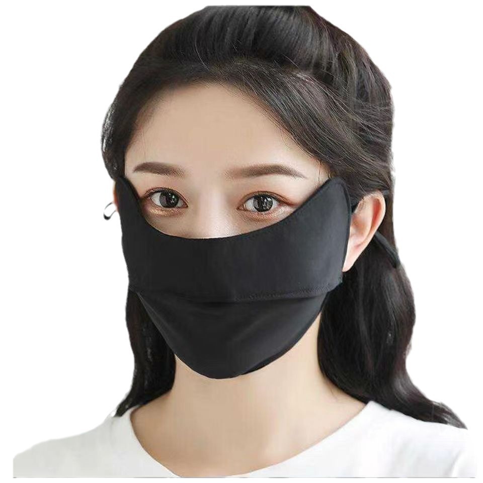 Máscara de protección solar fría y transpirable para los ojos, máscara facial para adelgazar y proteger contra los rayos ultravioleta en verano para viajar al aire libre