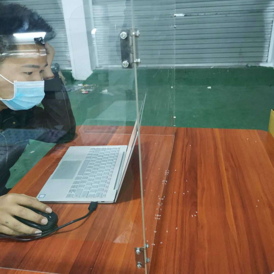 防飞沫档板亚克力板餐桌工位柜台窗口可定 制隔离挡板防护分隔板