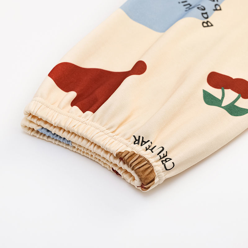 Pijamas de manga larga para mujer primavera y otoño 100% algodón puro 2023 nuevo cardigan lindo estudiante en línea ropa para el hogar rojo