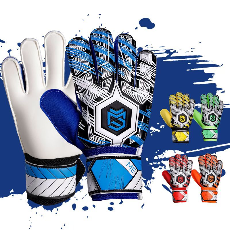 Guantes de portero, guantes de fútbol, guantes para adultos, niños, equipos de protección de dedos para estudiantes de primaria, entrenamiento antideslizante para hombres y mujeres