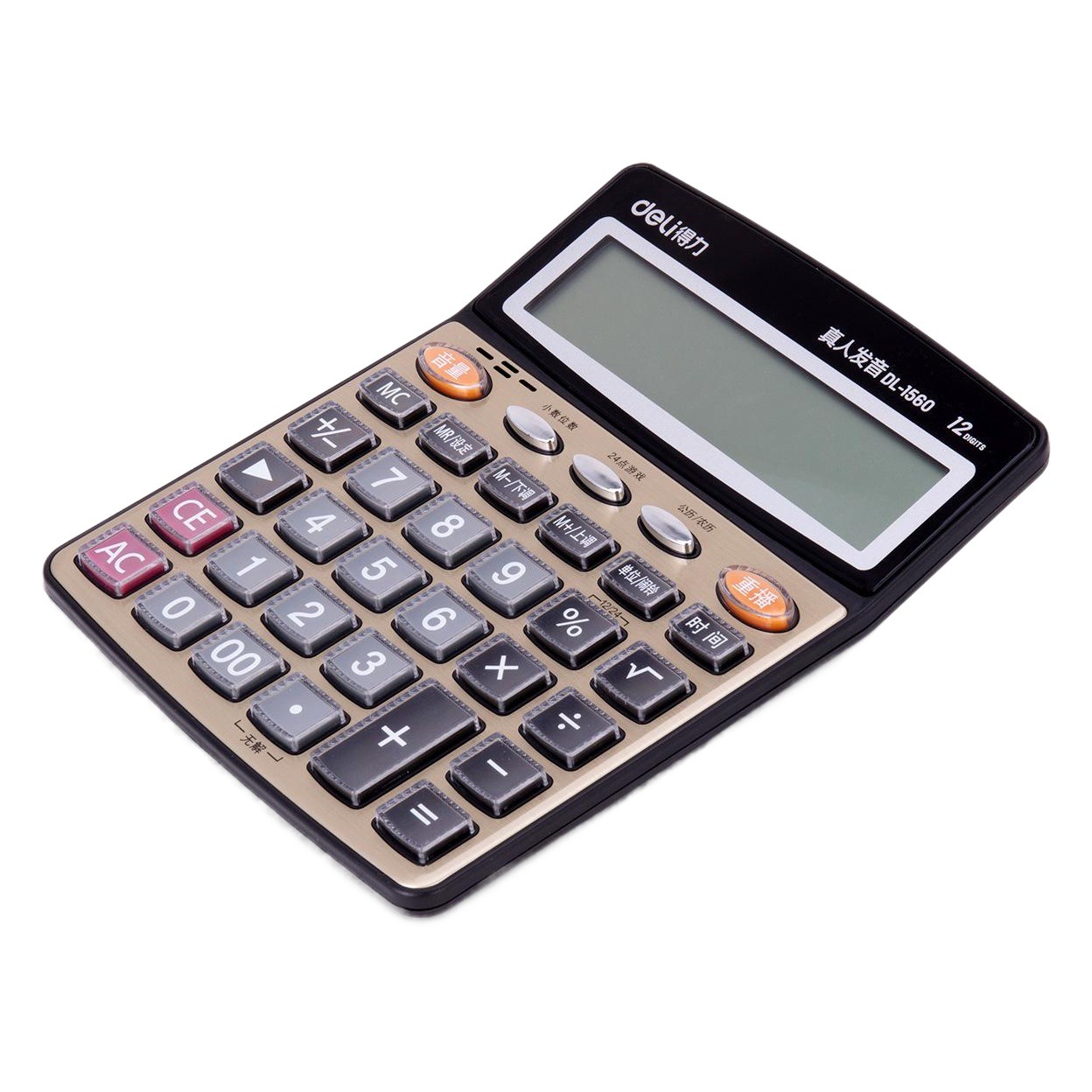 Deli 1560 calculadora computadora de voz Calculadora financiera botón de voz suministros de oficina