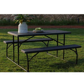 HDPE折叠组合野餐桌户外椅露天庭院休闲吹塑料防水桌庭院户外桌
