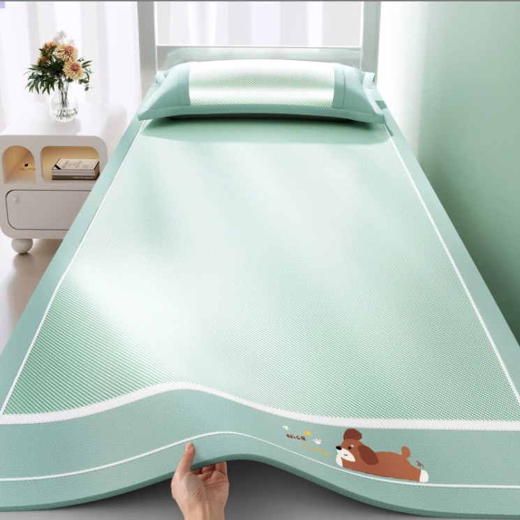 Nestera de seda de hielo, estera de seda de hielo, dormitorio de estudiantes especial de verano, individual de doble cara, clase materna e infantil 2025 nuevo