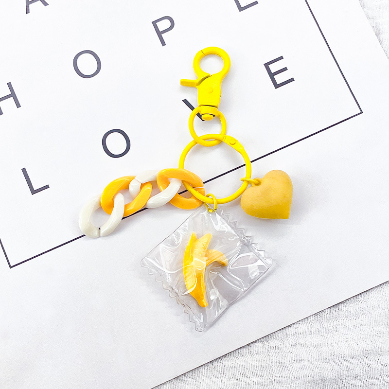Creative DIY Keychain Color Love Hanging Jewelry Couple Men's and Women's Bag Pendant Cute Pendant Gift Wholesale