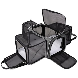 2025 New Cross-Border Dropshipping Aviation Certified Pet Carrier Aviation Certified 5-Sided Open Type