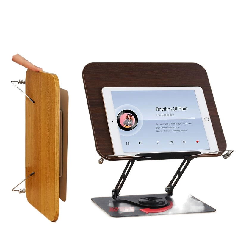 Rotating table reading, teaching universal folding bookshelf for students for bed