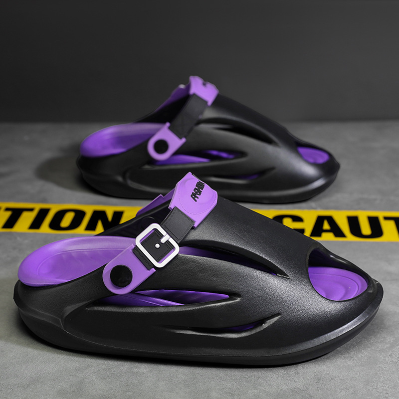 Men's Thick-Soled High-Heeled Clogs Eva Outdoor Outer Wear 2025 New Summer Cross-Border Beach Toe Shoes