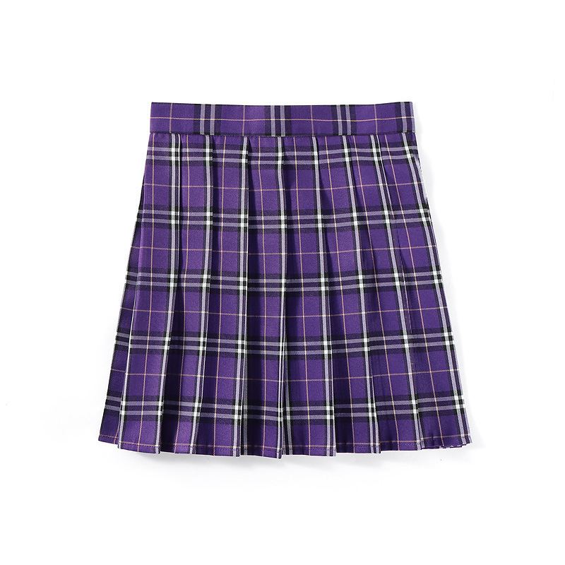 48CM现货内衬安全裤制服格子学院日系百褶班服校服学生短半身女裙|undefined