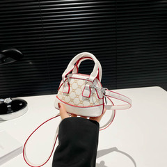 クロスボーダー 2025 新しいコントラストカラー小銭入れミニシェルバッグ西洋スタイルの女性のバッグ口紅バッグシングルショルダークロスボディハンドバッグ