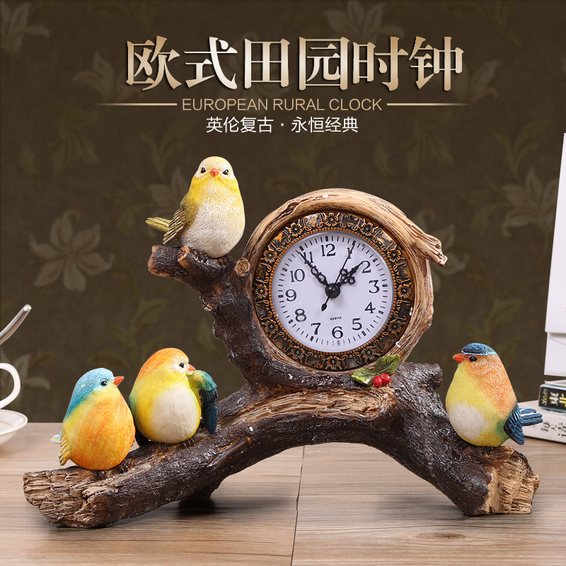 Decorative home fashion clock table clock creative personality bird…