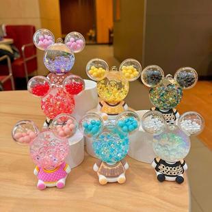 New Luminous Violent Bear Doll Crystal Ornaments Quicksand Bottle Oil Acrylic Small Ornaments Others