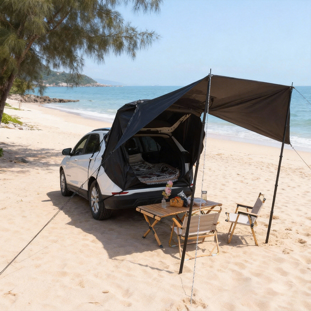 Ready-Made Outdoor Car Tail Tent for Self-Driving Travel Barbecue Suv Universal Portable Trunk Car Tail Expansion Tent