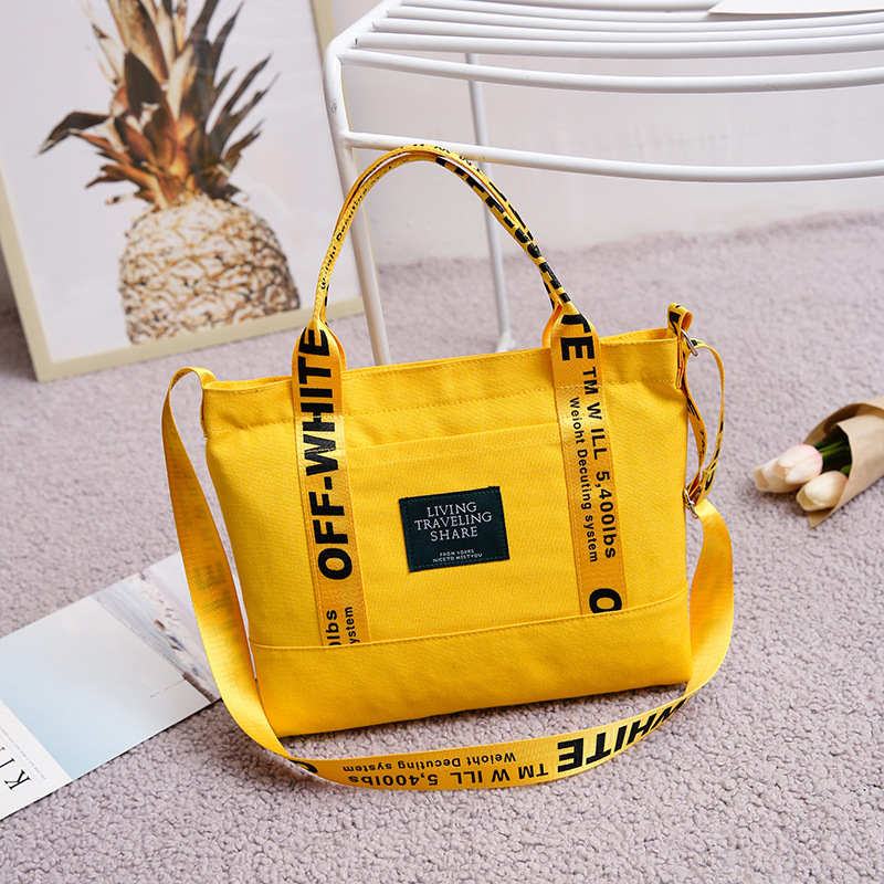 Versión coreana del bolso japonés fresco para mujer, bolso de lona, bolso de mensajero portátil de un solo hombro grueso, bolso popular de estilo literario