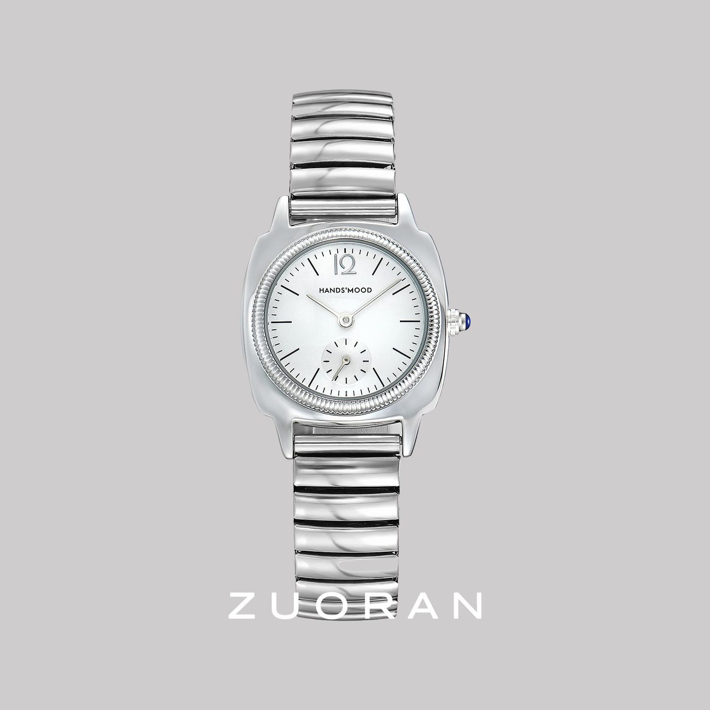 Zuoran Niche High-End Square Elastic Band Exquisite Fashion Versatile Women's Quartz Watch Cross-Border Live Broadcast