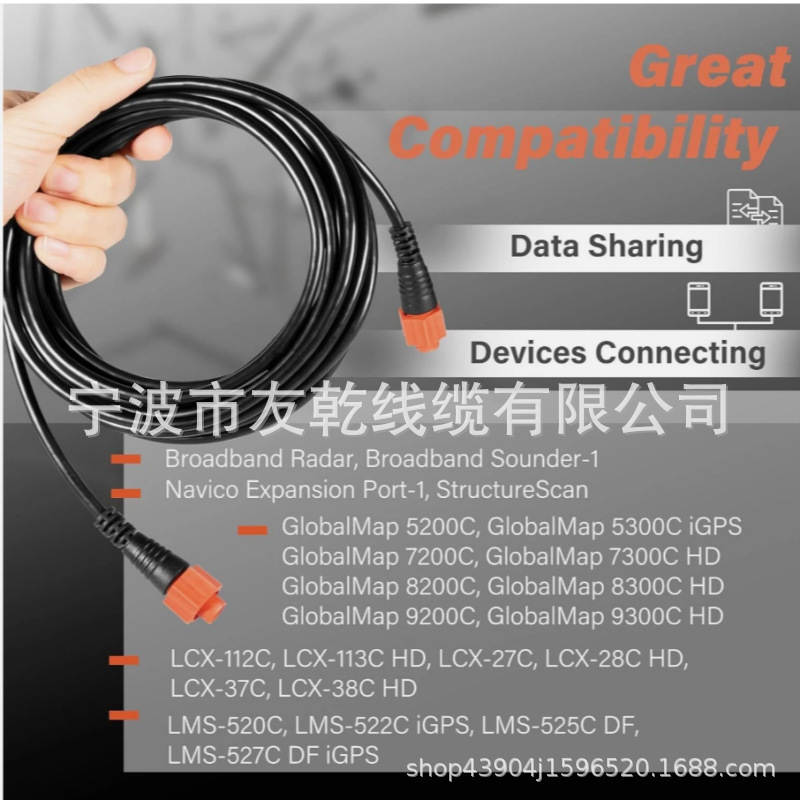 Suitable for Lowrance Ethext-15yl Ethernet cable, 15 feet, black finish Suitable for Lowrance Ethext-15yl Ethernet cable, 15 feet, black finish