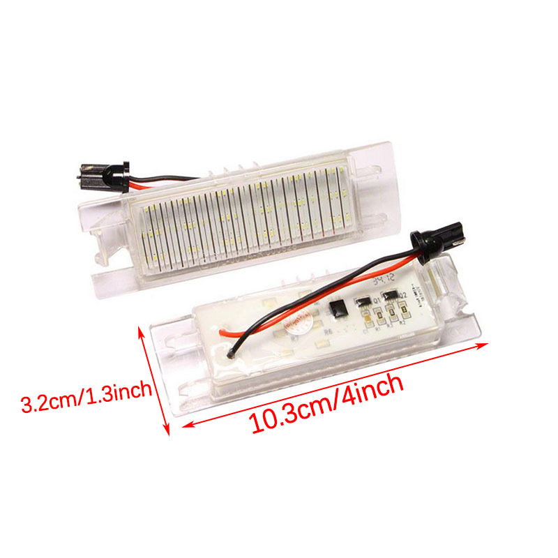 18LED license plate lights, suitable for Opel Astra H (2004-2009) and Meriva A (2003-2010), come with a decoder, 2 pieces