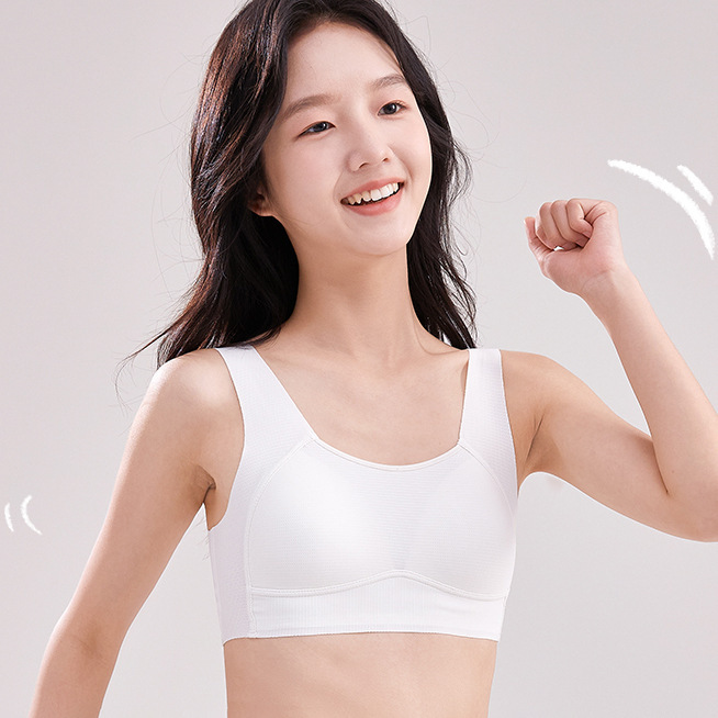 抗菌绢糸少女ブラジャー中学生女子大童ベスト発育期青少年高校生スポーツ下着|undefined