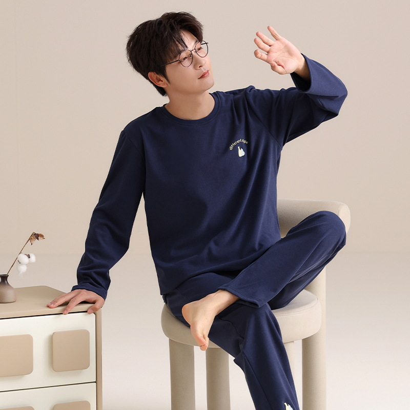 Pijamas de terciopelo para hombres otoño y invierno de manga larga conjunto casual con terciopelo grueso y ropa de hogar de tamaño grande se puede usar