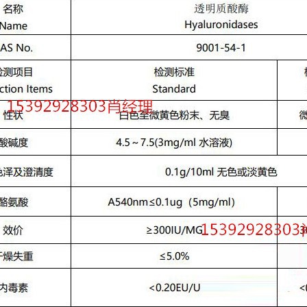 玻璃酸酶 透明质酸酶 9001-54-1