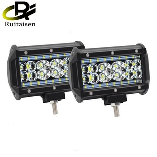 Supply cross-border car spotlight 5-inch four-row 84W LED work light off-road vehicle light modified light strip light