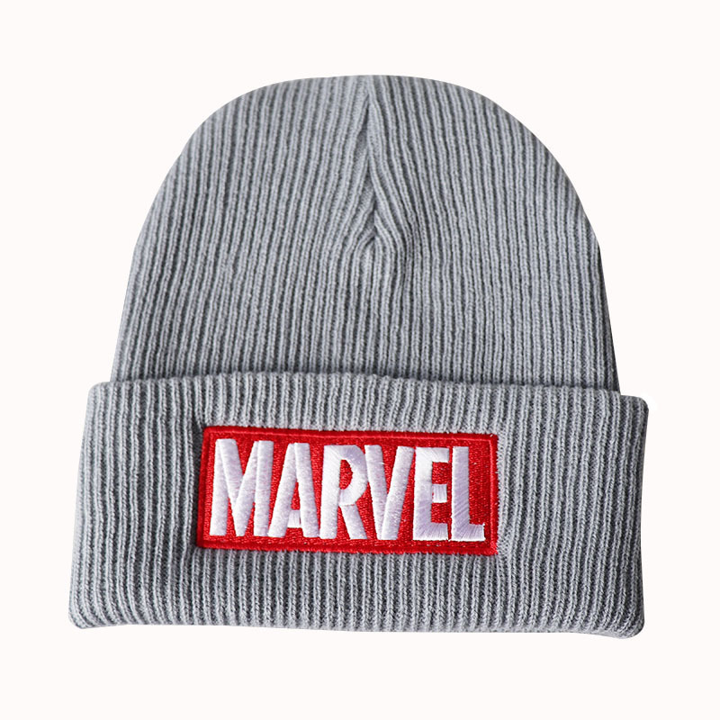 动漫卡通漫威MARVEL刺绣针织帽毛线帽冷帽套头帽男女字母外贸帽子|undefined