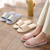 Summer slippers, non-slip wear-resistant footwear indoor for beloved, cotton and linen