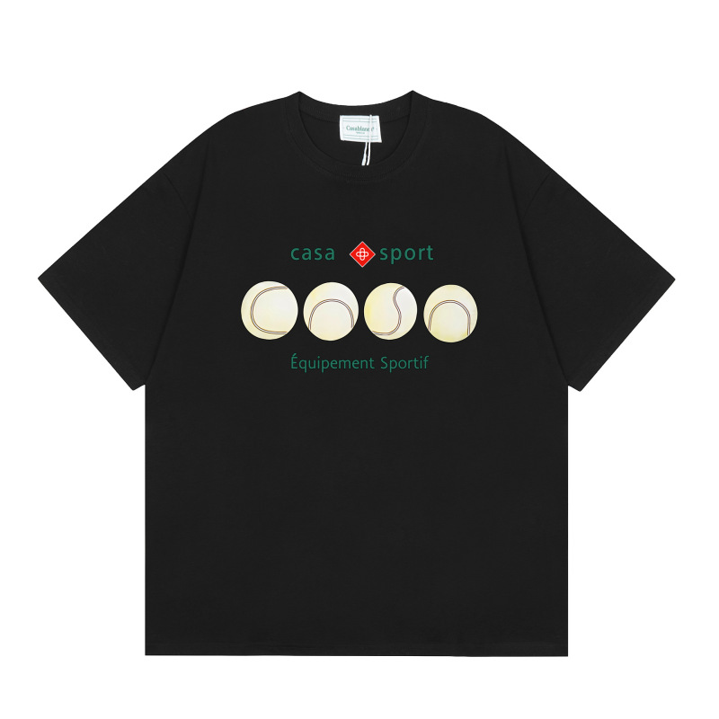クロスボーダーカサブランカ夏新作カサドリームゲートプリント男女兼用ルーズ半袖Tシャツ純綿|undefined