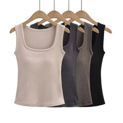 New 2023 autumn and winter warm vest with chest pad underwear bra underwear cup integrated inner layer warm bottom