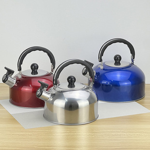 Custom Stainless Steel Flat-Bottom Kettle with Whistle, Colorful Hemisphere-Shaped Kettle for Boiling Water, Compatible with Induction Cookers